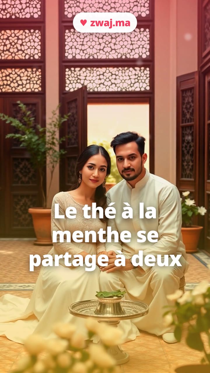 Le thé à la menthe se partage à deux