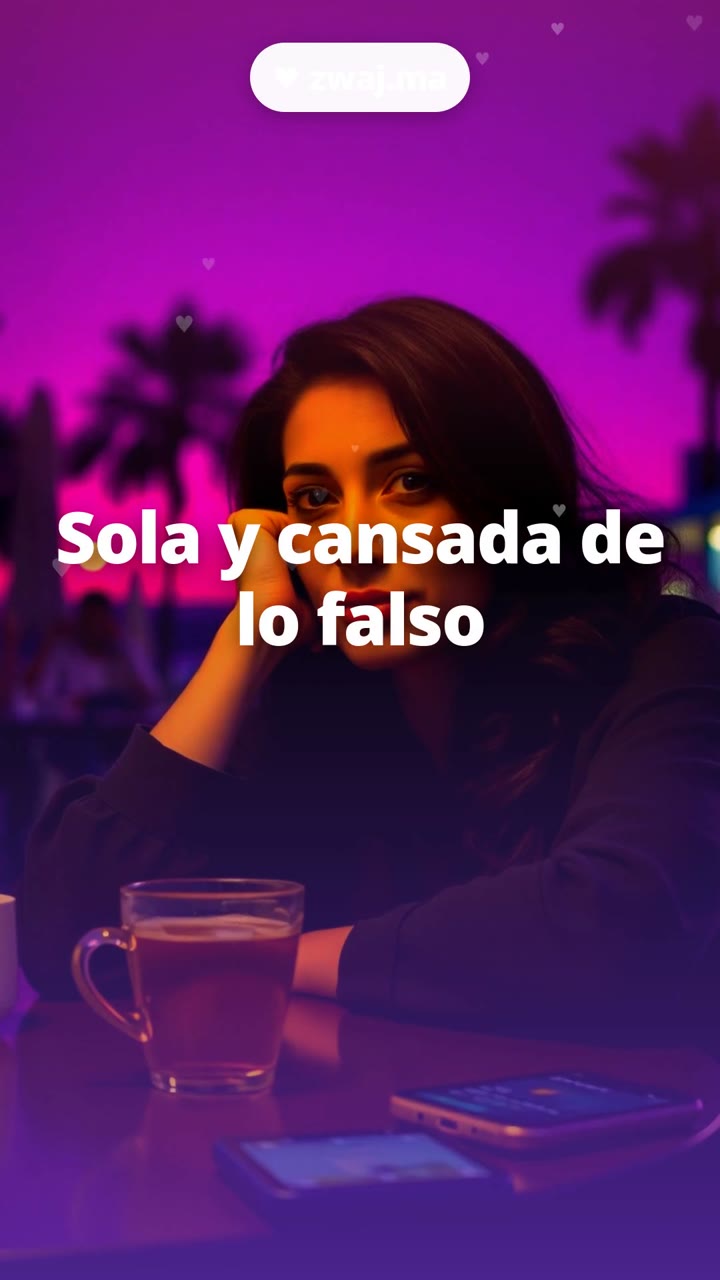 Sola y cansada de lo falso